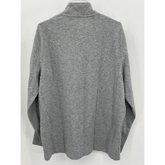 Calvin Klein Mens 1/4 Zip Pullover, Covered Zipper, Gray White Henley Long XL - Picture 3 of 12